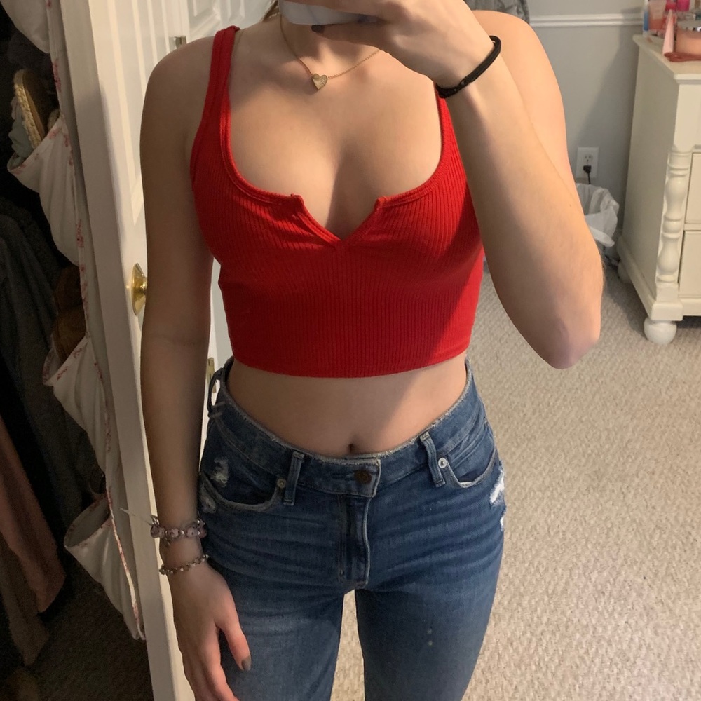 Red tank top